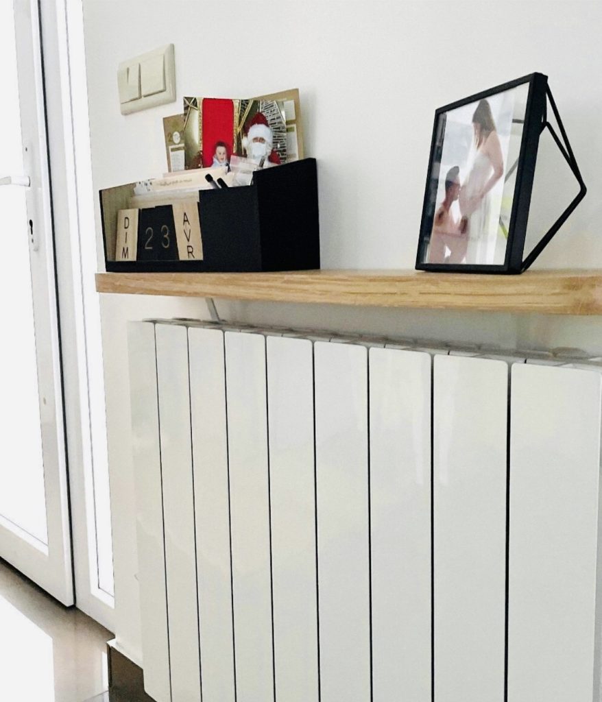 Étagère Cache Radiateur Blanc - 15 Cm De Profondeur, Sans Perçage - Alliage Aluminium, Support Jusqu'à 30 Kg