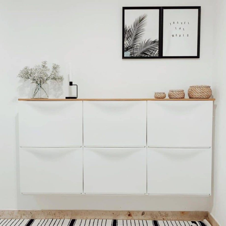 ikea trones étagère chêne pour dessus de meubles 3 casiers chaussures | Indus1978