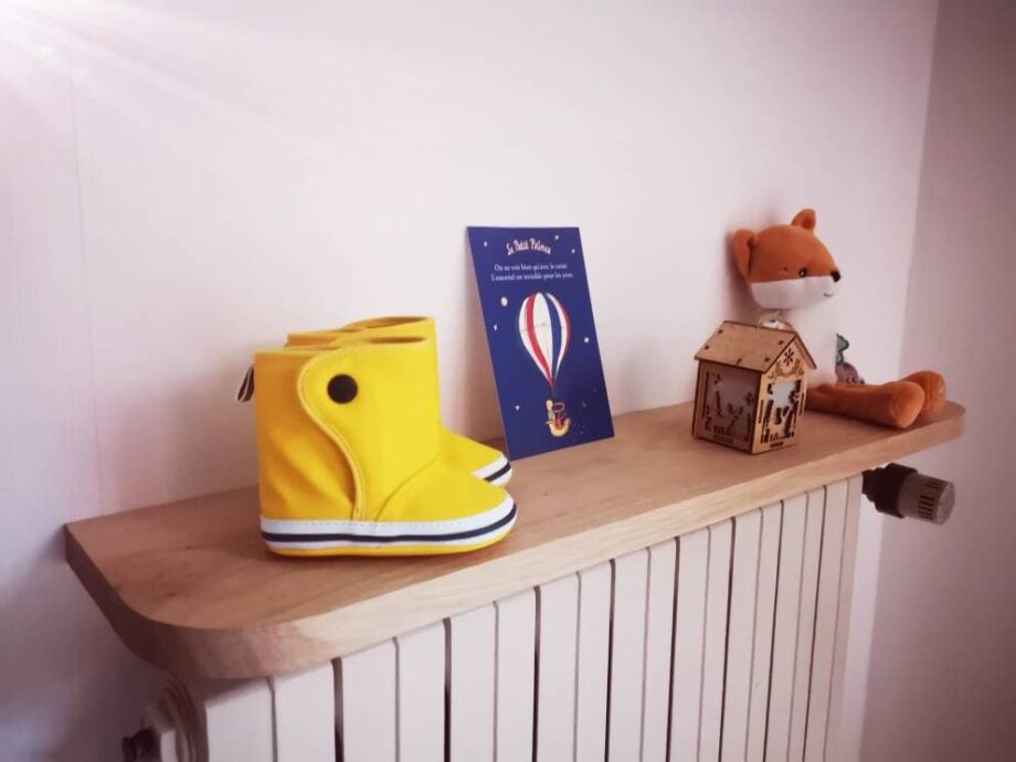 étagère radiateur sans fixation sur votre mur en VERITABLE CHENE MASSIF pour décoration chambre bébé salon entrée cuisine couloir sur mesure