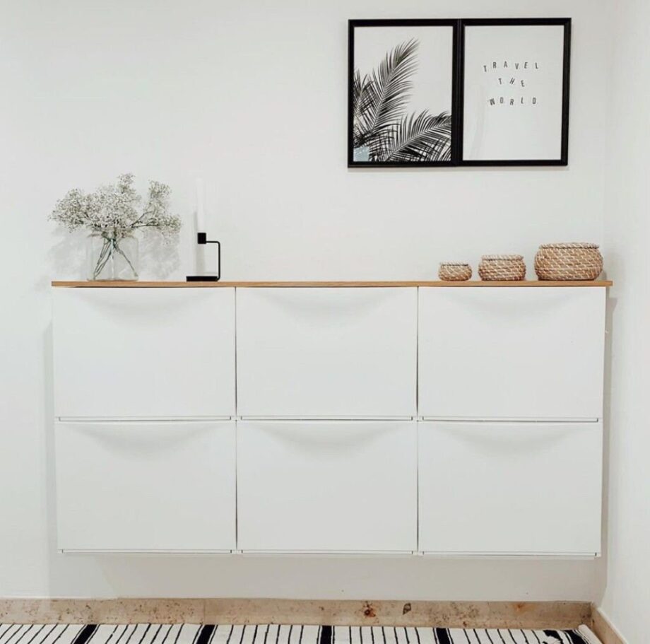 tablette en chêne pour meuble ikea trones 52 cm, panneau en bois chêne massif