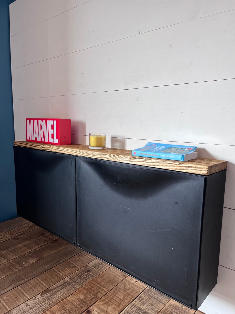 ikea trones étagère  en bois d’échafaudage massif pour dessus de meuble 3 casiers chaussures