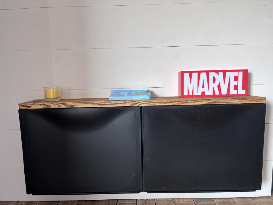 ikea trones étagère  en bois d’échafaudage massif pour dessus de meuble 3 casiers chaussures