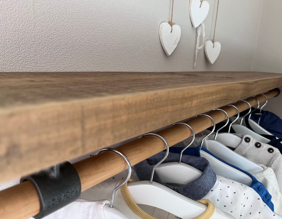 Etagère murale en bois | Étagère flottante | Rangement moderne pour entrée , chambre et bureau, bords avant droits ou arrondis